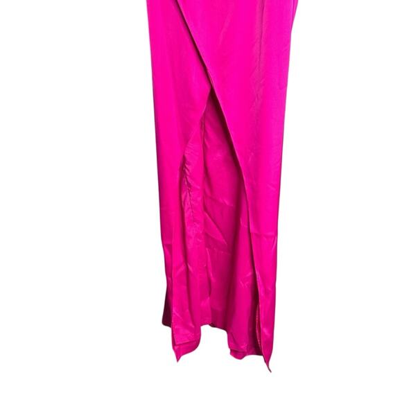 Aidan Mattox Pink Flame Cowl Neck Gown Dress NWT Size 4 Formal Evening Prom - Picture 4 of 9
